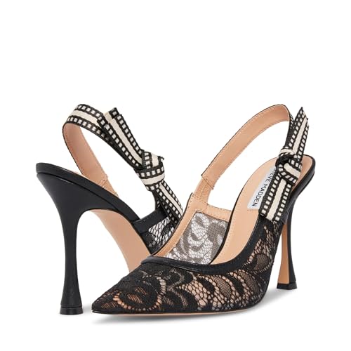 Steve Madden Steve Madden Women's Bri Pump, Black Lace, 8.5