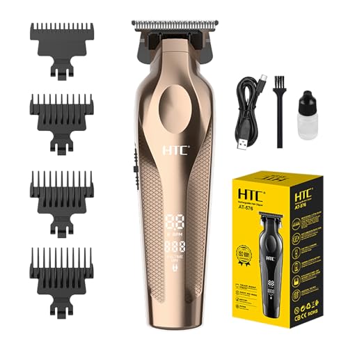 Tondeuse à cheveux or champagne avec écran LED pour coupe de précision