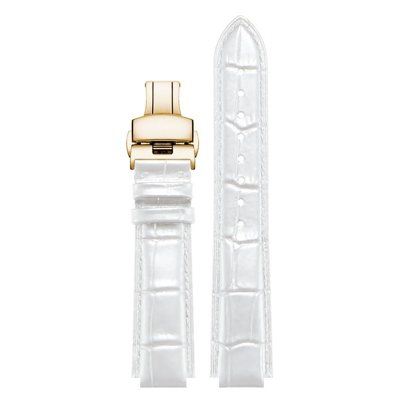Bracelet Ulysse Nardin Marine 6300 263 en cuir convexe White gold 22-11mm pour homme et femme