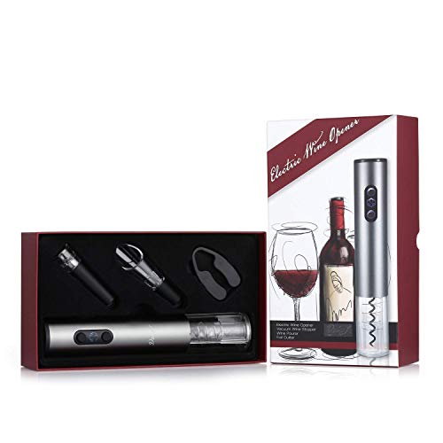 Dularf Automatic Electric Wine Bottle Opener 4 Set Cordless Wine Corkscrew Bottle Opener Foil Cutter #TOP7