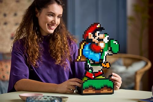 LEGO Super Mario World Mario et Yoshi - Set Collector Nintendo - Loisir Créatif pour Adultes Passionnés de Jeux Vidéo - Cadeau Homme et Femme Original pour Fans Nintendo 71438