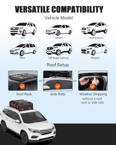 Kimevan KEUSAM-CRBB-BK00 Soft Waterproof Rooftop Cargo Carrier thumb #5