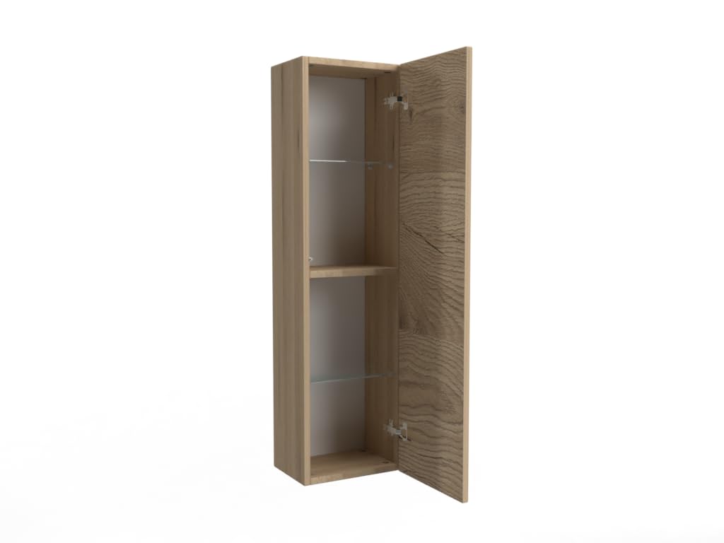 MaMa Store Atena Colonna in Kit Reversibile con sistema di apertura push and pull, Laminato, QUERCIA NATURALE L. 30 X P. 22 X H. 110 Cm
