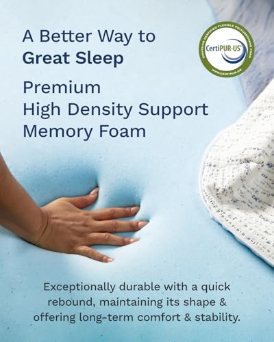 Image of ViscoSoft 3 Inch Memory Foam Mattress Topper Full XL - Select High Density Ventilated Extra Long Mattress Pad - Premium Removable Rayon Cover