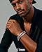 PROSTEEL Mens Silver Bracelet Cuban Link Bracelets for Men Stainless Steel Present Hip Hop Fashion Mens Jewelry with Gift Box