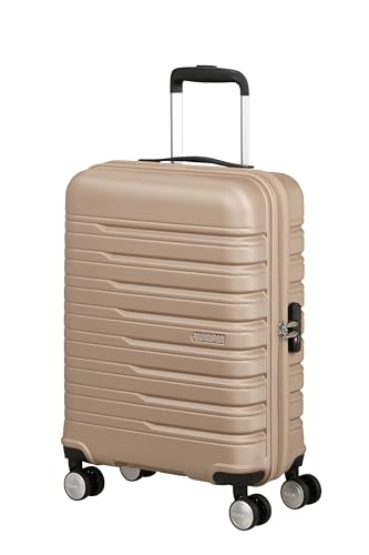 American Tourister Flashline - Bagage à Main Rigide 55 x 40 x 20 cm - Chariot à Cabine pour Ryanair et la Plupart des compagnies aériennes, 34 L, Or Ivoire