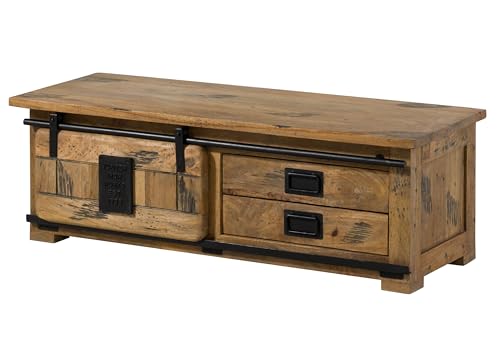 MASSIVMOEBEL24.DE Railway Garderobenbank 120x45x40 Mango, Farbe:Natur lackiert, Größe:120x45 cm MASSIVMOEBEL24.DE Railway Garderobenbank 120x45x40 Mango, Farbe:Natur lackiert, Größe:120x45 cm