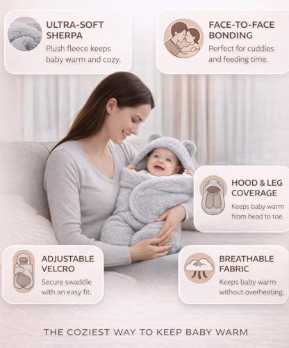 Image of BRANDONN Baby Blanket Newborn Carry Nest | Soft & Breathable Lounger for Newborn | Portable Bedding for Supervised Rest & Travel | Lightweight Infant (0-9 Months)