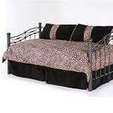 4pc Southern Textiles Jaguar Onyx Black Cheetah Leopard Print Daybed Comforter Cover Bedding Set