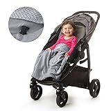 Non-Slip Stroller Blanket - Baby Blanket for Boys and Girls Attached to Stroller, Light Spring Soft Baby Grey Toddler Blankets for Infant and Toddlers, Universal Fit for All Strollers and Car Seat