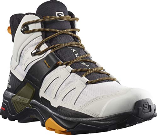 Image of Salomon Men's X Ultra 4 MID GTX Hiking Shoe, Lunar Rock /Magnet /Butterscotch, 12.5