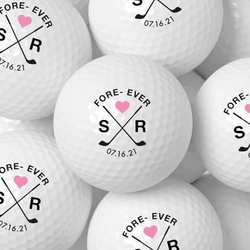 WEIYOUDP Pelotas de golf personalizadas, regalos de boda, pelota de golf personalizada, regalos de boda para invitados, regalo personalizado para mujeres y hombres (3 piezas)