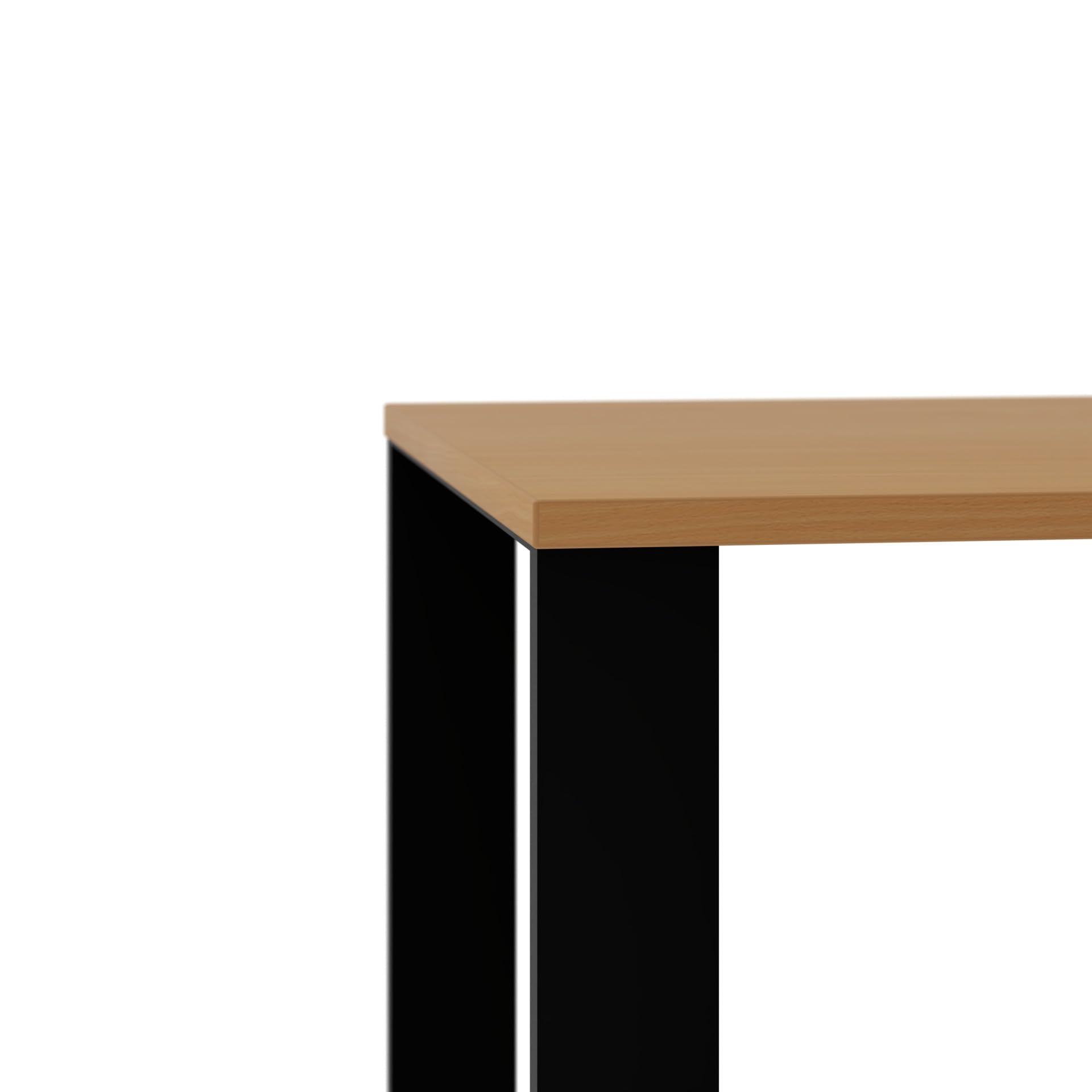 AKKE Stół do Jadalni Prostokątny w Stylu Loftowym z Metalowymi Nóżkami, Blat 18 mm – Do Kuchni, Salonu i Jadalni 120x60cm Buk Bavaria