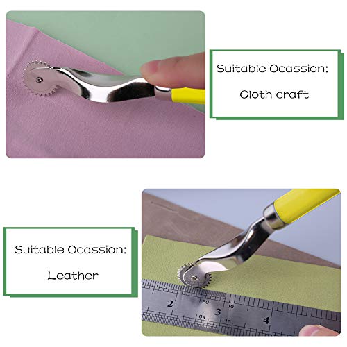 Lunarm 3 Pcs Tracing Wheel Sewing Tool, Needle Point Tracing Wheel, Random Color Tracing Wheel Sewing Tool, Stitching Wheel Tool For Leathercraft, Professional Stitch Marking Spacer #TOP2