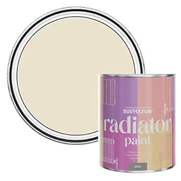 Rust-Oleum Beige Heat Resistant Radiator Paint in Satin Finish - Longsands 750ml