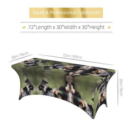 Nappe extensible élasthanne imprimé schnauzer 1,8 m lavable - 7