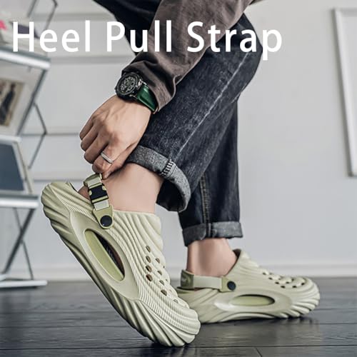 Breathable Slip-On Sandals for Men, Summer Hollow Thick-Soled Comfort Soft Non-Slip Slippers, Casual Waterproof Quick-Dry Slides for Indoor and Beach Activities3