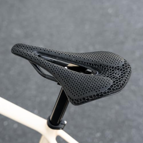 Image of ROCKBROS 3D Printed Bike Saddle 145mm Carbon Road Bike Seat | Carbon Fiber,Fit for MTB BMX XC Gravel Bikes