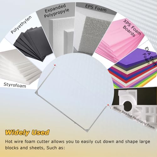 Adjustable 4FT Hot Wire Foam Cutter with Adjustable Multi-Heat Power Supply, Foam Wire Cutter with Extra Cutting Blades, For Styrofoam/EIFS/XPS/EPS - Image 3