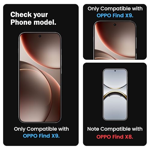Image of ArmourPro Gorilla Tempered Glass Screen Protector Compatible For Oppo Find X9 (6.59 Inch) With Easy Installation Kit| Edge-To-Edge Protector Coverage |Black