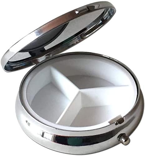 Miniatura 3 de Pastillero redondo con diseño de flamenco de acuarela y pastillero con tres compartimentos