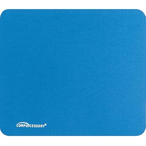Compucessory 23605 Economy Mouse Pad, Nonskid Rubber Base, 9-1/2-Inch x8-1/2-Inch , Blue Cover