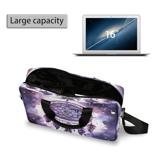 Maletín para laptop 15.6-16 pulgadas morado con pintura atrapasueños miniatura 5