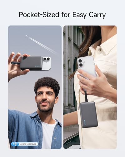 CUKTECH 10000mAh Magnetic Power Bank with Built-in USB-C Cable - image 6