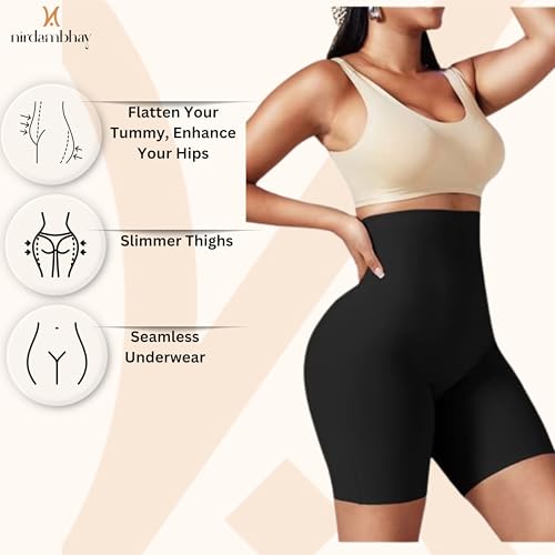 Image of Tummy Control Shapewear for Women, High Waisted Body Shaper Shorts Butt Lifting Panties Under Dress (Fit 28 to 38 Inch)