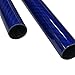 (2) Blue Carbon Kevlar Fiber Tubes - 25mm x 23mm x 1000mm - 3K Roll Wrapped 100% Carbon Kevlar Fiber Tube Glossy Surface - (2) Tubes