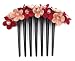 French twist hair comb Decorate Daisy Flowers purple two tone made from fabric