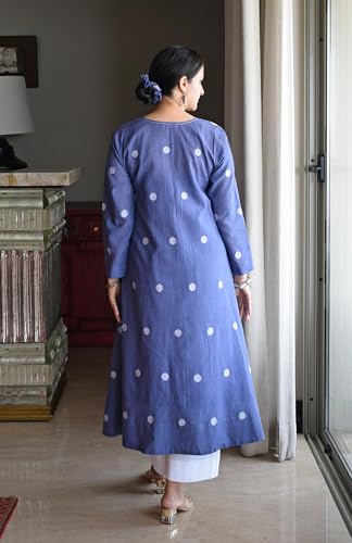 Image of GoSriKi Kurta Set for Women Erode Rayon Printed | Kurti Set for Woman | Kurta Palazzo 2 Piece Outfit | Round Neck Full Sleeve A-Line Fit Ethnic Dress Stylish Kurta Sets for Women Clothing