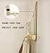 Biomoty Over The Door Hooks Door Hanger, Moving 6-Hooks Over Door Coat Rack for Hanging, Aluminum Heavy Duty Door Organizer for Towel Robe Hat Bag, Behind Back of Door Bathroom (Gold)