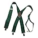 Hold-Ups Contractor Series 2" Wide Work Suspenders Silver Jumbo clips (Dark Green)