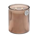 Scented 2-Wick 17.1oz Ribbed Jar Candle (Red Lava Citrus)