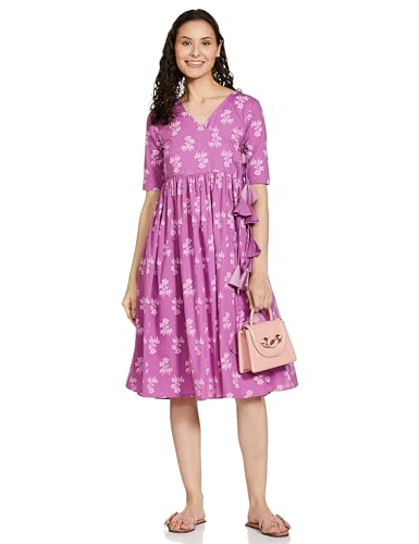 Image of Amazon Brand - Myx Women's Cotton Relaxed Fit A Line Kurta (Available in Plus Sizes)