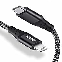 ESR Cavo USB-C a Lightning [Certificato MFi] 1m in Nylon, Carica Rapida Compatibile con iPhone SE...