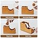 Buqoo Cherry Wood Tape Dispenser with Built-All-in-One Desk Organizer for Office/Home School
