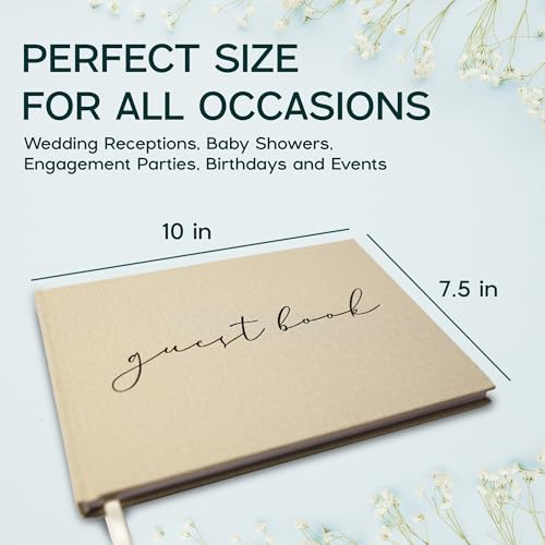 Libro de invitados de boda sin líneas para evitar firmas amontonadas 3