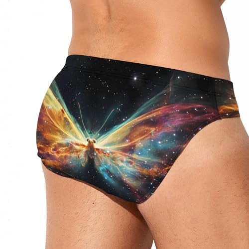 Butterfly Nebula Men's Swim Brief Sexy Bikini Swimwear Swimsuit Trunks Bathing Suits3