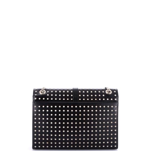 Saint Laurent, Pre-Loved Classic Monogram Envelope Satchel Studded Leather Large, Black3