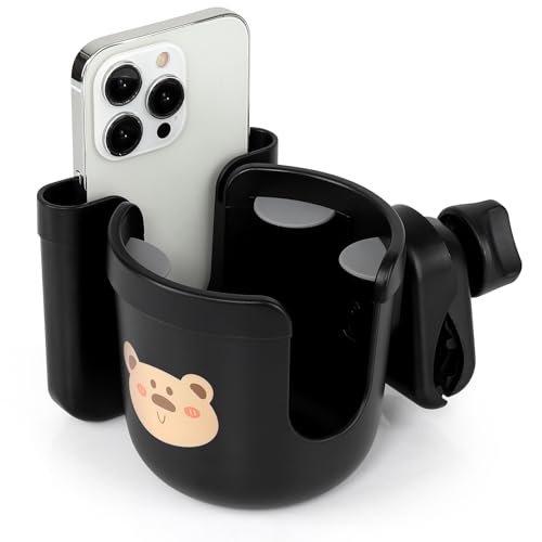 Image of Accmor Wheelchair Cup Holder with Phone Holder, ﻿Universal 360 Rotatable Walker Cup Holder Rollator Scooter Accessory