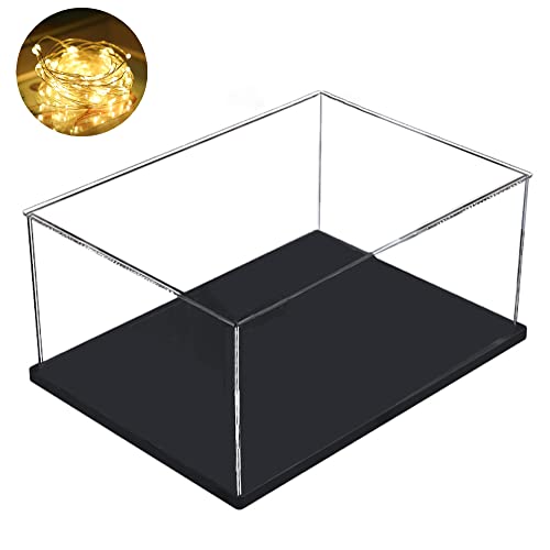 DuvinDD Acryl-Vitrine, transparente Acrylbox, Acryl-Vitrine, 39,9 x 30 x 20,1 cm, staubdichte Vitrine für Sammlerstücke, Arbeitsplattenschutz, Vitrine, Würfel, Aufbewahrungs-Organizer Cover