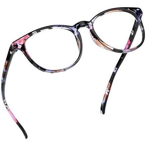 LifeArt Blue Light Blocking Glasses, Anti Eyestrain, Computer Reading Glasses, Gaming Glasses, TV Glasses for Women, Anti Glare (Pink Floral, +1.75 Magnification) Cover
