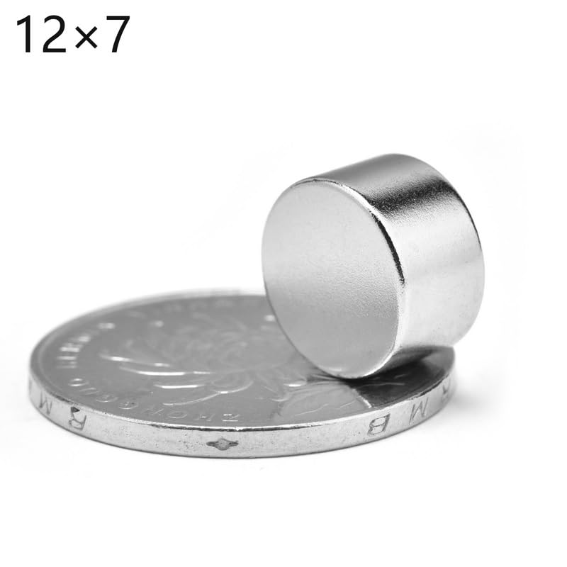 10pcs 12mm Diameter Round Rare Earth 1/1.5/2/3/4/5/6/8/10/12/15/20mm Thick Neodymium Crafts Permanent Magnet(D12mm x 12mm)
