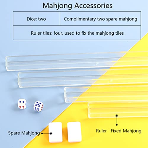 Mini Juego de Mahjong Chino con 144 Fichas Melamina miniatura 7