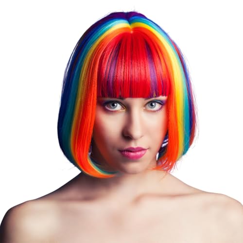 Perücke Bunt