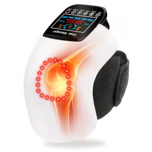 4 in 1 Knee Massager with Heat & Vibration, Red...