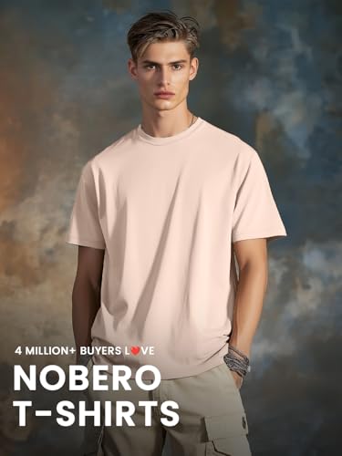 Image of Nobero 100% Cotton Tshirts for Men Combo Pack of 3 | Regular Fit Round Neck Half Sleeve