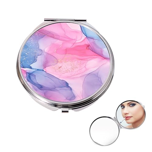 DHWEKU Specchio Compatto, Specchietti da Borsetta, Specchio Cosmetico Compatto, Specchio Tascabile da Viaggio per Trucco, Pieghevole per Ragazze Donne